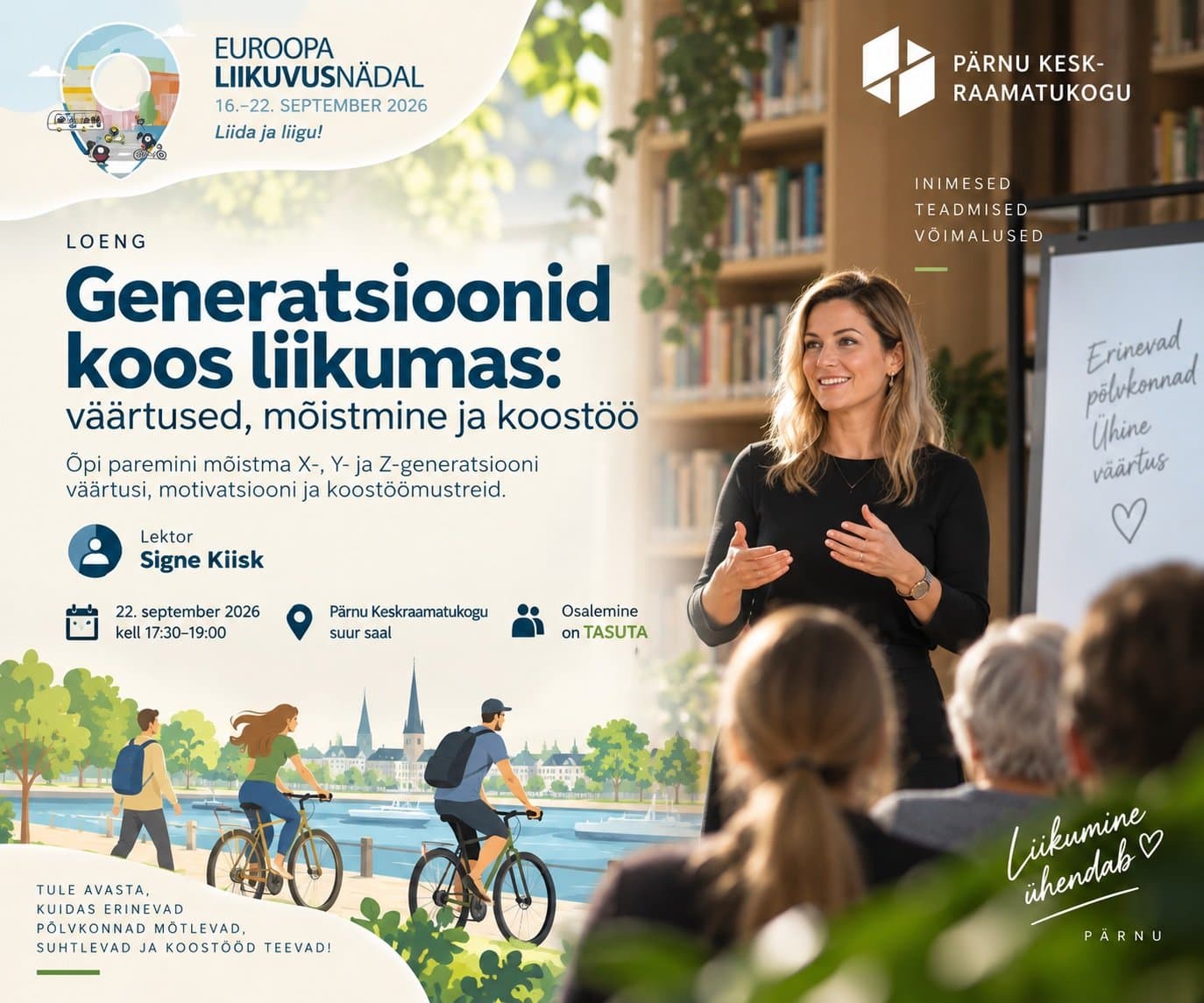 Liikuvusnädala loeng: Signe Kiisk „Generatsioonid koos liikumas”