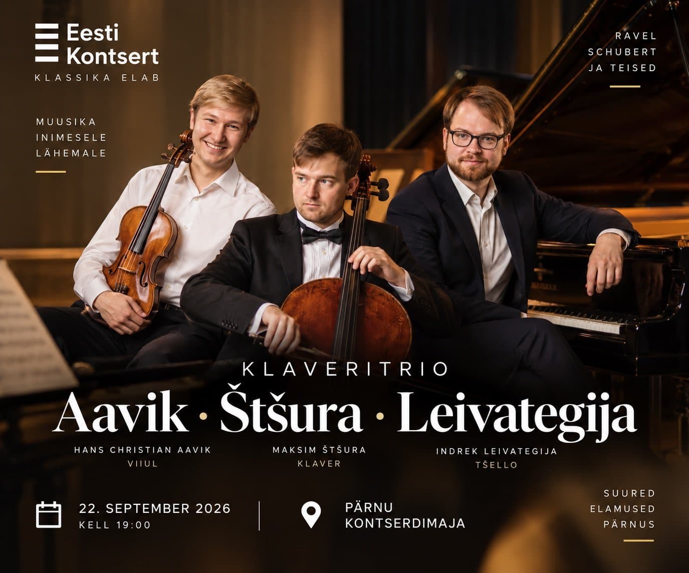 Klaveritrio. Aavik-Štšura-Leivategija